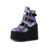 Buy cheap Chameleon'S Skin PU 8cm Ladies Flat Boots 6 Inch With Ultra Light Trim from wholesalers