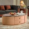 Buy cheap 1.4m Customized Coffee Table Round Matted Marble Top from wholesalers