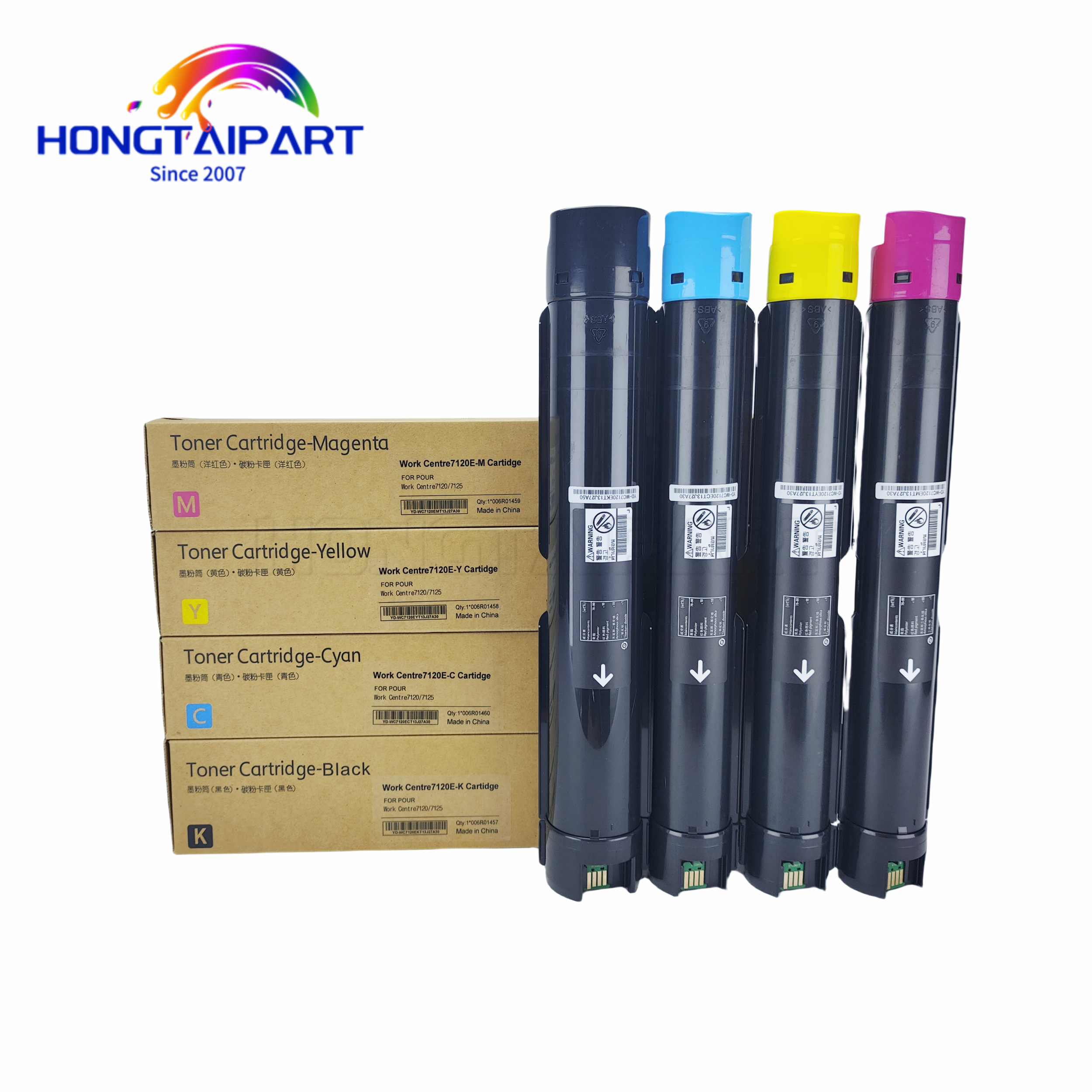 HONGTAIPART Compatible Toner Cartridge 006R01457 006R01458 006R01459 006R01460 For Xerox WorkCentre 7120 7125 7220 7225