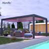 Buy cheap 3×4m Terrace Roof Rainproof Automatic Sun Shade Louver Outdoor Pergola from wholesalers