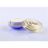Buy cheap 15g 30g Blue Plastic Cosmetic Jars , Clear Outer Cap Airless Cosmetic Containers from wholesalers