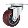 Buy cheap Red Small PU caster for light duty shelf, 2",2.5",3" light duty Fixed polyurethane Caster for Basket, Moving castor from wholesalers