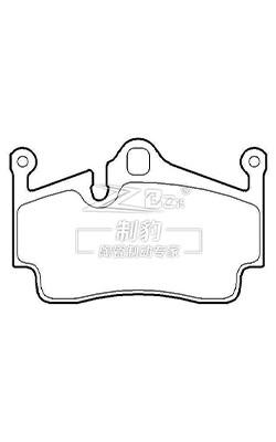 Buy cheap 98735293901 Rear Car Brake Pad Replacement Porsche (987) Ceramic Brake Pad D1134 from wholesalers