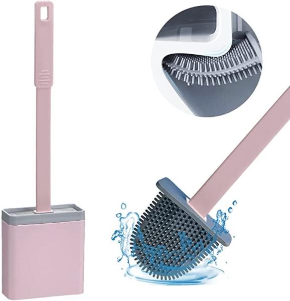 Buy cheap TPR Flat Silicone Toilet Brush Wall Mounted With Holder 37.5*10.5*5 from wholesalers