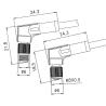 Buy cheap M5 A Code Circular Waterproof Connector Right Angle PVC PUR Housing from wholesalers