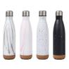 Buy cheap Cola Shaped Double Wall Vacuum Insulated Stainless Steel Water Bottle 500ML Custom Metal Water Bottles With Cork Bottom For Sports from wholesalers