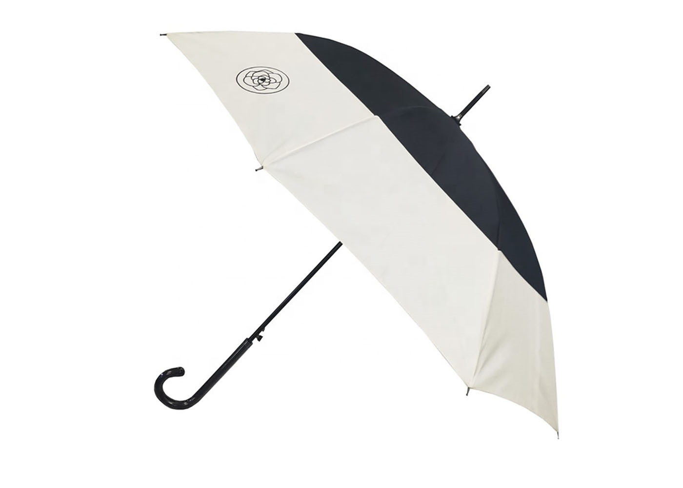 Automatic Compact Long Stick Umbrella Straight Bone 23 Inch Strong Sturdy