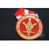 Buy cheap Printing Full Color Epoxy Carnival Metal Award Medals With Red / White Strip Ribbon from wholesalers
