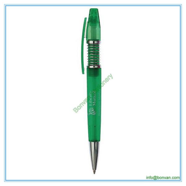 Buy cheap green plastic pen, green color promotional ball point pen from wholesalers
