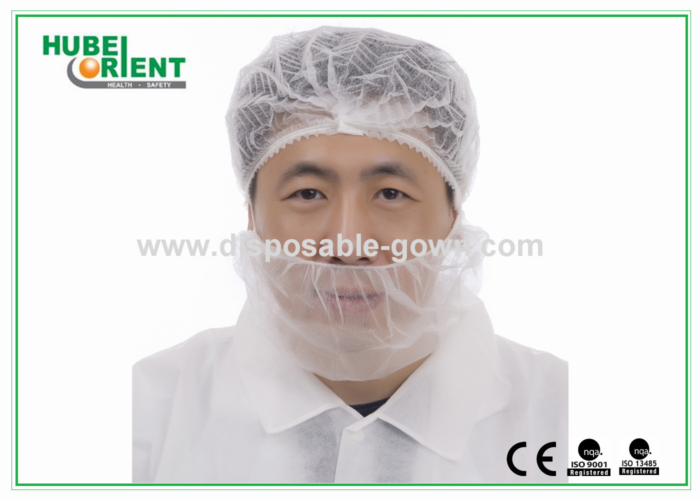 Single Elastic Nonwoven Earloop Disposable Beard Cover