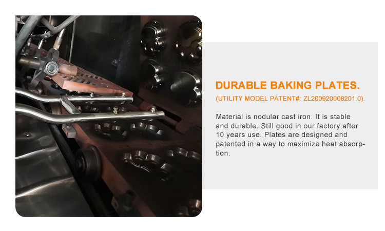 Multifunctional Automatic Monaka Wafer Machine 14kg / Hour