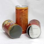CMYK Printing Red Cardboard Kraft Paper Composite Cans for Dried Fruits and Nuts