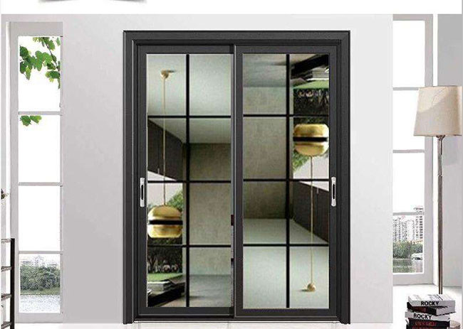 Thick Type Aluminium Extruded Profiles Black Powder Coating For Balcony Folding Doors
