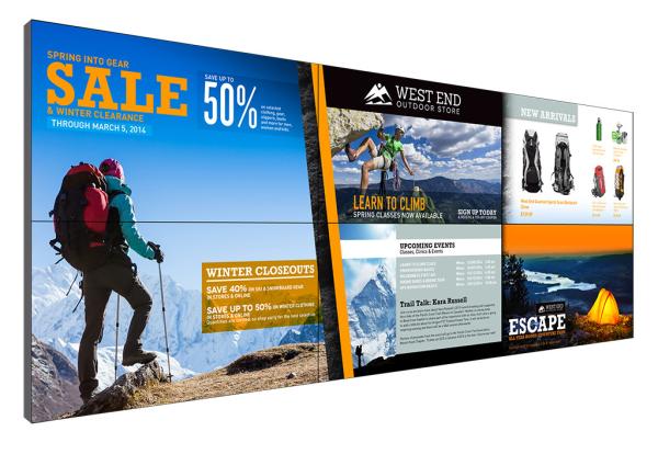 Full Color 1080P Seamless LCD Video Wall 49'' Super Slim Bezel Screen For