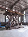 Industrial Steel Scissor Lift Table 48 Inches Lifting Height Yellow Push Button