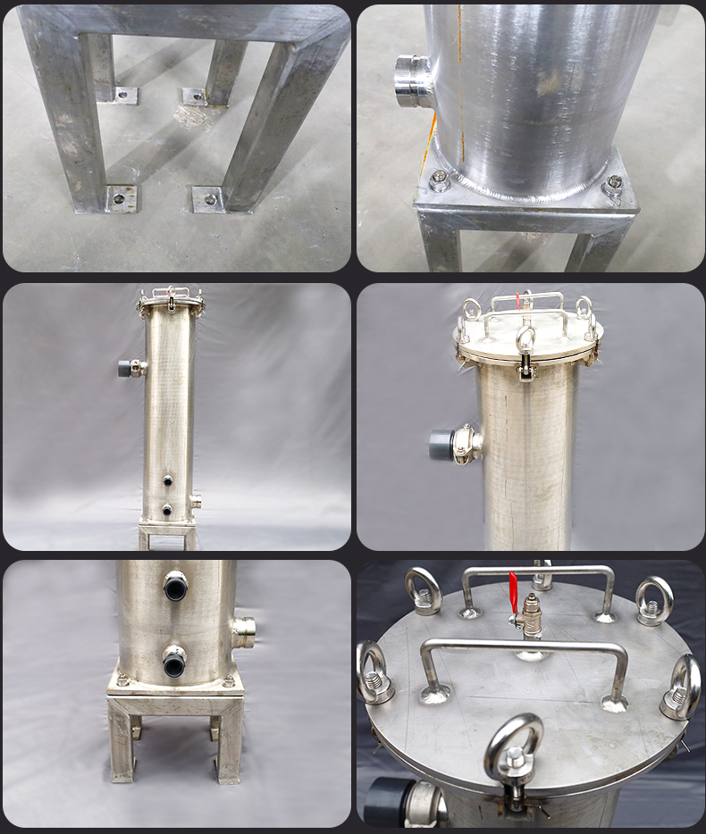 SUS304 SUS316 63mm Cartridge Precision Water Filter 1-100um