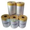 Buy cheap Disposable PE pre-taped self static cling masking film, Cover mask plastic drop film PE protection film with tape, BAGEA from wholesalers