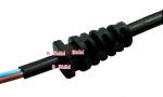 Deluxe standard 2pin black gray power cable with stripped end 0.5m-10m copper