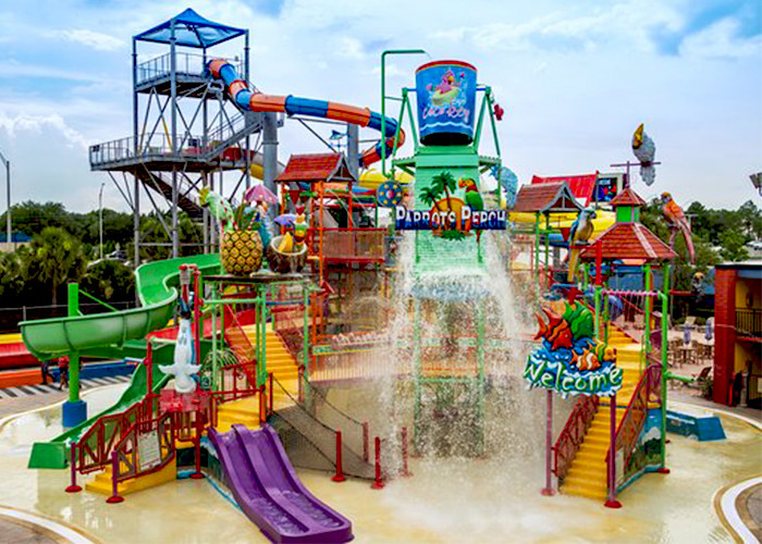 Holiday Resort Water Play Equipment Commercial FRP For Parent - Child