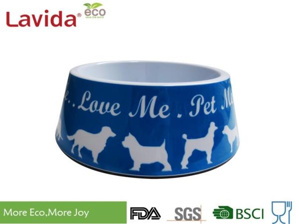 Buy cheap Light Weight Non - Odor Melamine Cat Food Bowls Mixed Color High Strength Waterproof from wholesalers
