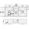 Buy cheap Triple Bowl Square Corner Top Mount Stainless Steel Kitchen Sink 70 X 20 Inches from wholesalers