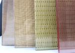 Architectural Brass Woven Wire Mesh For Laminated Glass , Gold Color
