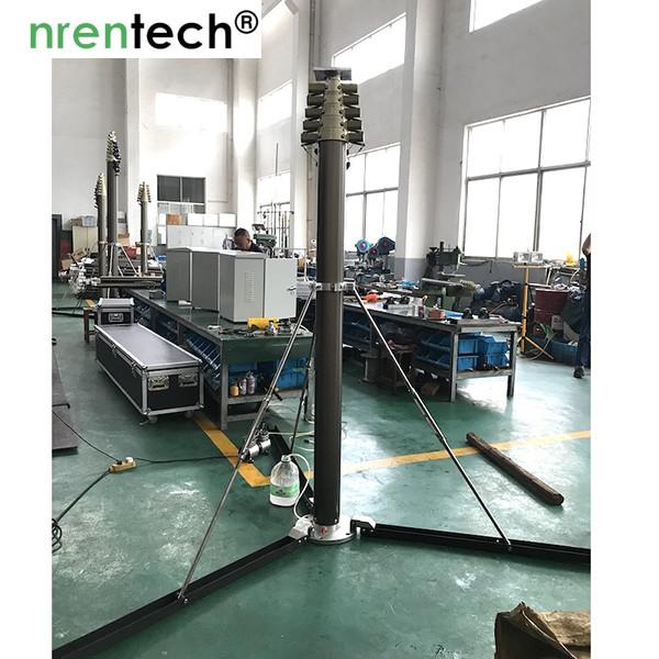 10m pneumatic telescopic mast-50kg payloads-aluminum telescopic mast, locking