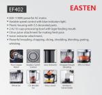 Easten 1000W Food Processor EF402/ 2.4 Liters Food Processor Fruit Mini Food