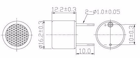 20Vrms Ultrasonic Transducer Sensor 40khz Ultrasonic Depth Sensor