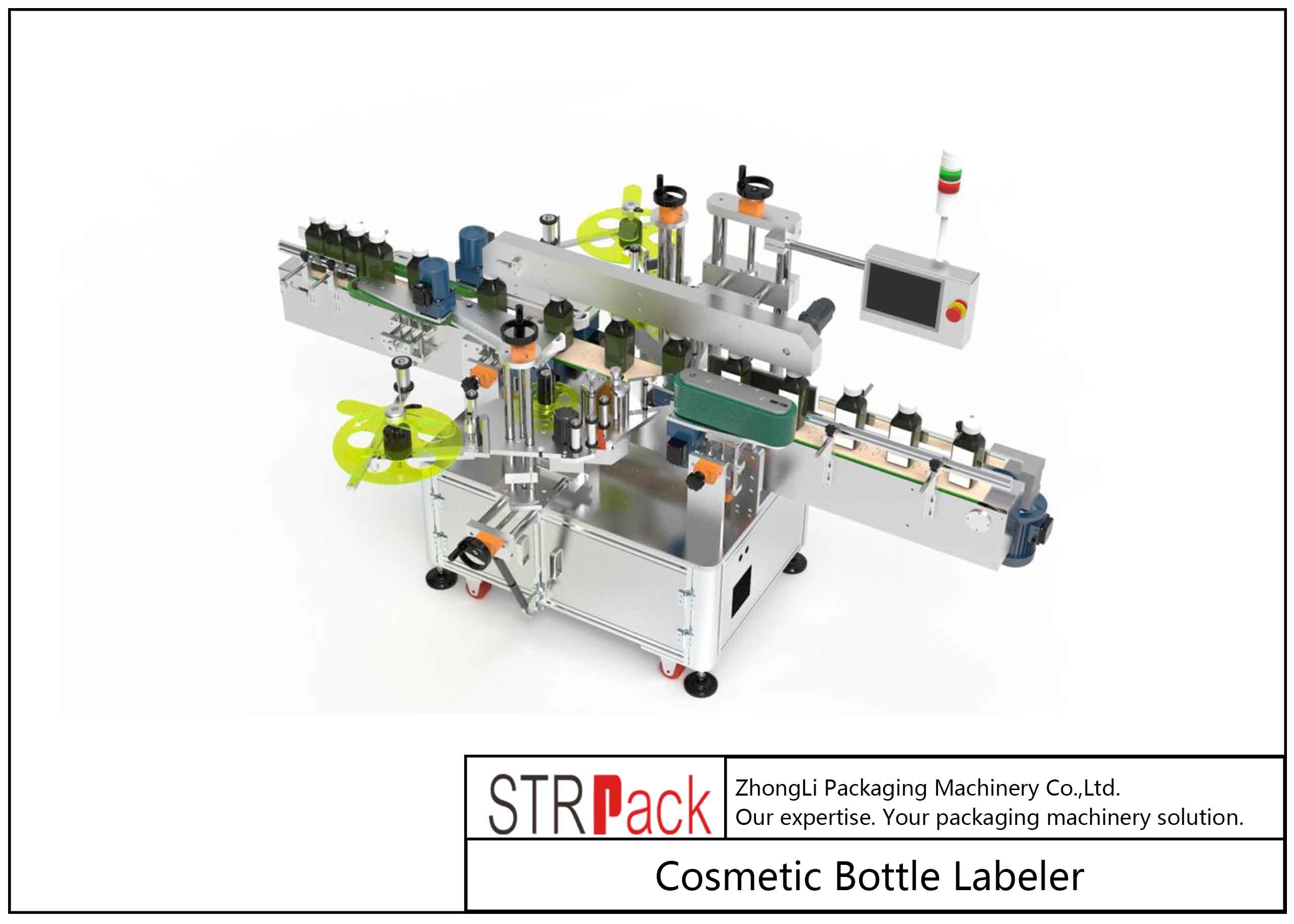 High Precision Double Sides Juice Bottle Labeling Machine With Advanced Technology