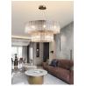 Buy cheap Living room home decor double layer led luxury crystal round chandelier lighting(WH-CY-228) from wholesalers