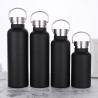 Buy cheap Stainless Steel Sports Water Bottles Bulk 17oz Double Wall Insulated Bottle With Handle And Wooden Leakproof Lid Metal Water Bottle Outdoor For from wholesalers