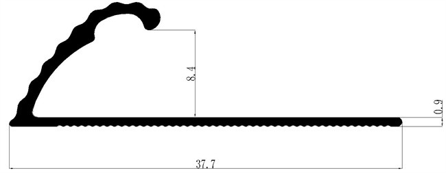 Shiny Coffee Carpet Transition Strip Aluminum Alloy 6063 Material With Nails