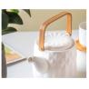 Buy cheap Ceramic Teapot Set Japanese Style Porcelain Tea Pot With Cup Saucer Metal Holder Stand from wholesalers
