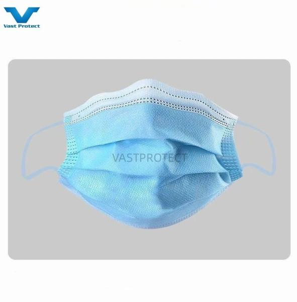 Buy cheap CE ISO13485 Certified Disposable Nonwoven Blue 3 Ply Face Mask For Adult Protection from wholesalers