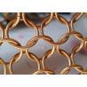 Buy cheap Rose Gold Metal Ring Mesh Curtain 15mm For Architecture Design from wholesalers