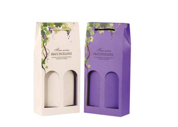 Buy cheap Coloful Wine Gift Box Packaging / Two Window Custom Wine Bottle Boxes from wholesalers