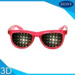 Clear 13500 lines double lens flip Up 3D Diffraction Glasses Red white purple