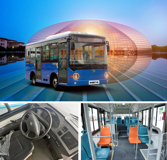 6.6m Zev bus battery powered buses electric minibus 24 seater for public transport.