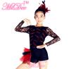 Buy cheap Adult Jazz Costumes Sequined Lace Long Sleeve Leotard Shorts With Side Suttles from wholesalers