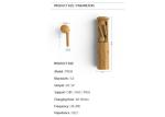 Wooden Color True Wireless Stereo Earphones Earbuds , 550mAh Bluetooth Earphone