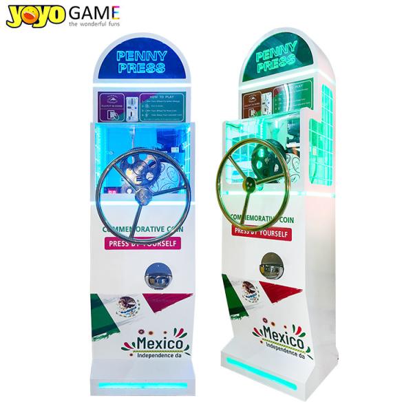 Coin Operated Arcade Game Machine Tourist DIY Souvenir Coin Press Game Machine Museum Penny Video Redemption Machine For