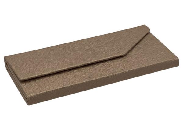 Buy cheap Gold Custom Logo Handmade Collapsible Eyeglass Case from wholesalers