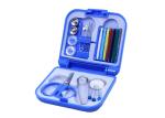 Portable Pink Blue Color Travel Sewing Kits With Folding Plastic Case