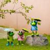 Buy cheap Unique Multiple Garden Ornaments Metal Animal Figurines Frog Holding Umbrella from wholesalers