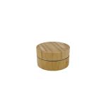 Luxury Skincare Body Lotion Container Cylindrical Aluminum Cream Can With Bamboo