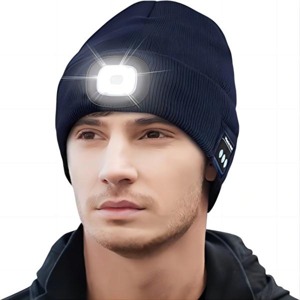 Buy cheap Men Women Teens Christmas Presents Bluetooth Headphones Hat With Headtorch from wholesalers