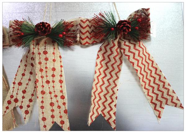 Buy cheap Ribbon Bow Present Wrapping Accessories Merry Christmas Tree Decoration Classical Linen from wholesalers