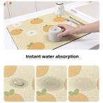 Rectangle Dish Drying Mat Sustainable Microfiber and Diatomite Kitchen Mat at a