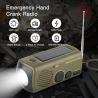 Buy cheap 550mAh Solar Powered Flashlight USB Charging Hand Crank Flashlight Outdoor Survival Emergency Radio Flashlight from wholesalers